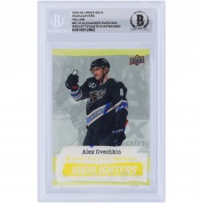 Alexander Ovechkin Washington Capitals Autographed 2023-24 Upper Deck Yellow Highlighters #HL-10 Beckett Fanatics Witnessed Authenticated Card