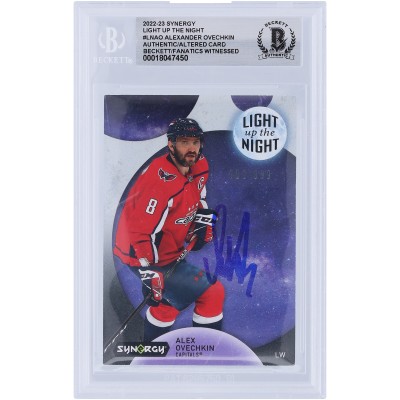 Alexander Ovechkin Washington Capitals Autographed 2022-23 Upper Deck Synergy Light Up The Night #LN-AO #/899 Beckett Fanatics Witnessed Authenticated Card