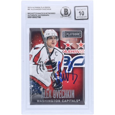 Alexander Ovechkin Washington Capitals Autographed 2013-14 Panini Playbook #81 #/249 Beckett Fanatics Witnessed Authenticated 10 Card