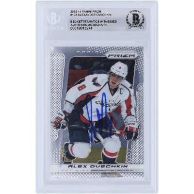 Alexander Ovechkin Washington Capitals Autographed 2013-14 Panini Prizm #103 Beckett Fanatics Witnessed Authenticated Card