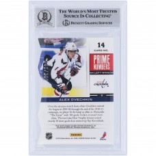 Alexander Ovechkin Washington Capitals Autographed 2011-12 Panini Donruss Elite Prime Numbers Jersey Relic #14 #/301 Beckett Fanatics Witnessed Authenticated 9/10 Card