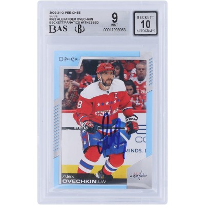 Alexander Ovechkin Washington Capitals Autographed 2020-21 O-Pee-Chee Blue #382 Beckett Fanatics Witnessed Authenticated 9/10 Card