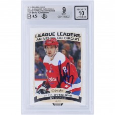 Alexander Ovechkin Washington Capitals Autographed 2019-20 O-Pee-Chee League Leaders #582 Beckett Fanatics Witnessed Authenticated 9/10 Card