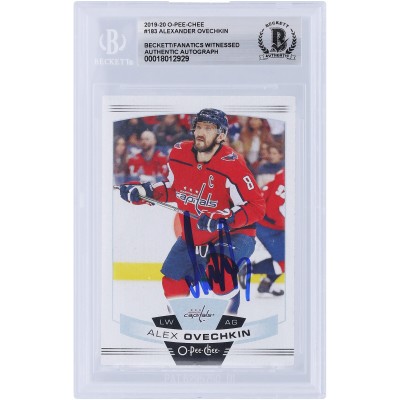 Alexander Ovechkin Washington Capitals Autographed 2019-20 O-Pee-Chee #183 Beckett Fanatics Witnessed Authenticated Card