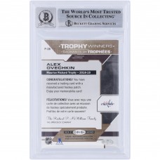 Alexander Ovechkin Washington Capitals Autographed 2020-21 O-Pee-Chee Maurice Richard Patch Relic #P-26 Beckett Fanatics Witnessed Authenticated 10 Card