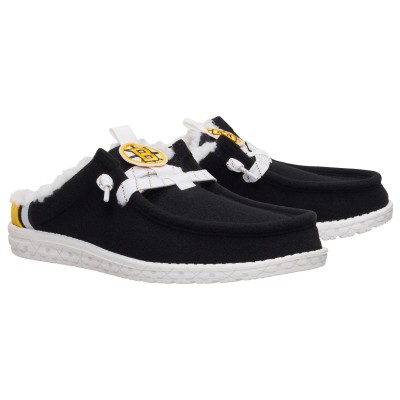 Boston Bruins Hey Dude Black Wally Casual Slip-On Shoes