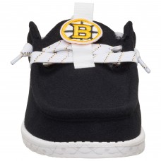 Boston Bruins Hey Dude Black Wally Casual Slip-On Shoes