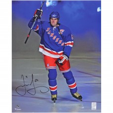 Jaromir Jagr New York Rangers Autographed Fanatics Authentic 16 x 20 Blue Jersey Saluting the Crowd Photograph Jaromir Jagr New York Rangers Autographed Fanatics Authentic 16 x 20 Blue Jersey Saluting the Crowd Photograph