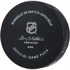 Luke Hughes New Jersey Devils Autographed Fanatics Authentic Official Game Puck with Lets Go Devils Inscription
