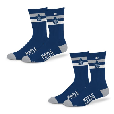 Toronto Maple Leafs Starter Unisex Team Color 2-Stripe 2-Pack Crew Socks Set
