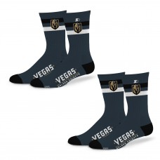 Две пары носков Unisex Vegas Golden Knights Starter Team Color 2-Stripe Crew
