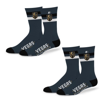 Две пары носков Unisex Vegas Golden Knights Starter Team Color 2-Stripe Crew