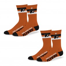 Unisex Philadelphia Flyers Starter Team Color 2-Stripe 2-Pack Crew Socks Set Unisex Philadelphia Flyers Starter Team Color 2-Stripe 2-Pack Crew Socks Set