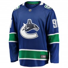 Джерси Vancouver Canucks Evander Kane Fanatics Blue Home Breakaway