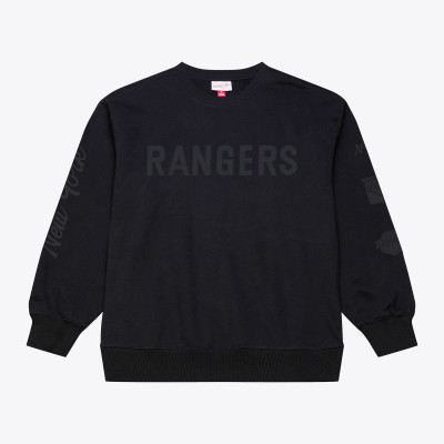 Свитшот New York Rangers Mitchell & Ness Black Phantom Fleece Crew Neck