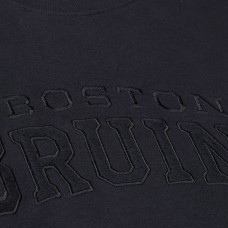 Boston Bruins Mitchell & Ness Black Phantom Fleece Crew Neck Sweatshirt