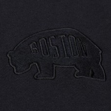 Boston Bruins Mitchell & Ness Black Phantom Fleece Crew Neck Sweatshirt