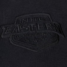 Boston Bruins Mitchell & Ness Black Phantom Fleece Crew Neck Sweatshirt