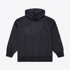 Detroit Red Wings Mitchell & Ness Black Phantom Fleece Hoodie