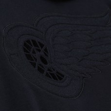 Detroit Red Wings Mitchell & Ness Black Phantom Fleece Hoodie