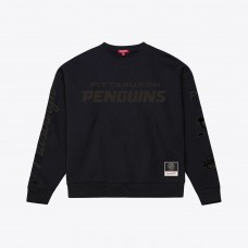 Unisex Pittsburgh Penguins Mitchell & Ness Black Phantom Fleece Crew Neck Sweatshirt Unisex Pittsburgh Penguins Mitchell & Ness Black Phantom Fleece Crew Neck Sweatshirt