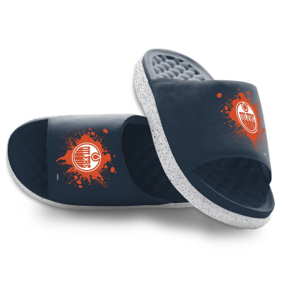 Подростковая Edmonton Oilers ISlide Centered Logo Splat Motive Slide Sandals
