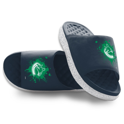 Unisex Vancouver Canucks ISlide Centered Logo Splat Motive Slide Sandals