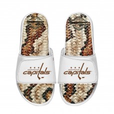 Unisex Washington Capitals ISlide White Stacked Snake Gel Slide Sandals