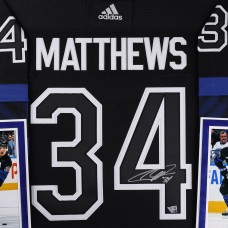 Auston Matthews Toronto Maple Leafs Autographed Fanatics Authentic Deluxe Framed Black Alternate adidas Jersey