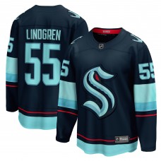 Джерси Seattle Kraken Ryan Lindgren Fanatics Deep Sea Blue Home Breakaway