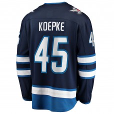 Джерси Winnipeg Jets Cole Koepke Fanatics Navy Home Breakaway Джерси Winnipeg Jets Cole Koepke Fanatics Navy Home Breakaway