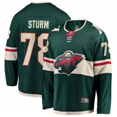 Джерси Minnesota Wild Nico Sturm Fanatics Green Home Breakaway