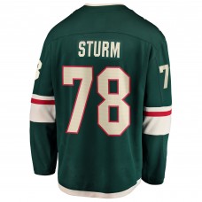 Джерси Minnesota Wild Nico Sturm Fanatics Green Home Breakaway