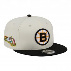 Бейсболка Boston Bruins New Era White/Black Injection Localized Two-Tone 9FIFTY Snapback