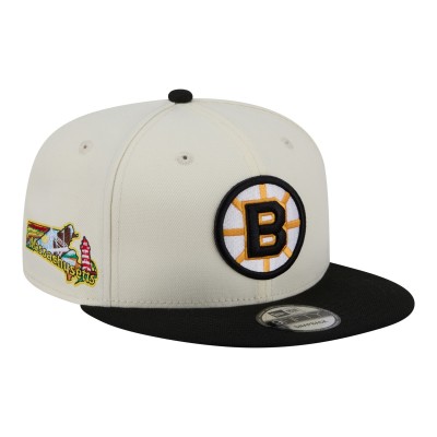 Бейсболка Boston Bruins New Era White/Black Injection Localized Two-Tone 9FIFTY Snapback