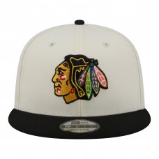 Бейсболка Chicago Blackhawks New Era White/Black Injection Localized Two-Tone 9FIFTY Snapback