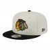 Бейсболка Chicago Blackhawks New Era White/Black Injection Localized Two-Tone 9FIFTY Snapback