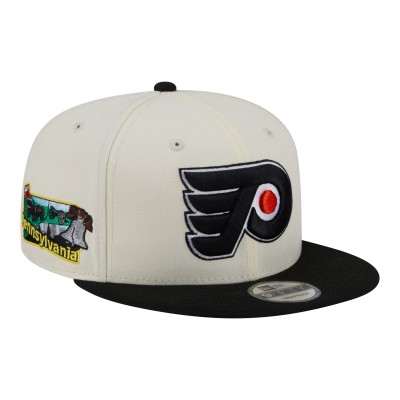 Бейсболка Philadelphia Flyers New Era White/Black Injection Localized Two-Tone 9FIFTY Snapback
