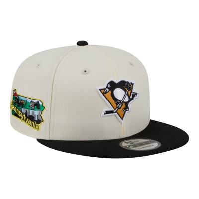 Бейсболка Pittsburgh Penguins New Era White/Black Injection Localized Two-Tone 9FIFTY Snapback