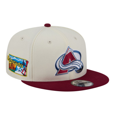 Бейсболка Colorado Avalanche New Era White/Burgundy Injection Localized Two-Tone 9FIFTY Snapback