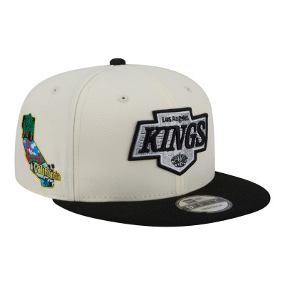 Бейсболка Los Angeles Kings New Era White/Black Injection Localized Two-Tone 9FIFTY Snapback