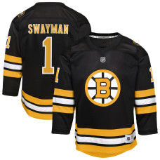 Детская джерси Boston Bruins Jeremy Swayman Outerstuff Black Home Replica