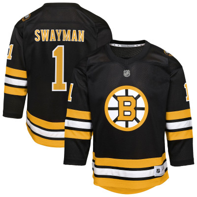 Детская джерси Boston Bruins Jeremy Swayman Outerstuff Black Home Replica