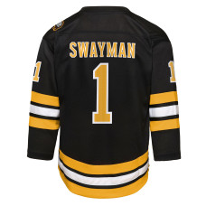 Детская джерси Boston Bruins Jeremy Swayman Outerstuff Black Home Replica