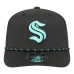 Бейсболка Seattle Kraken New Era Black Sport Vented 9SEVENTY Rope