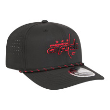 Бейсболка Washington Capitals New Era Black Sport Vented 9SEVENTY Rope