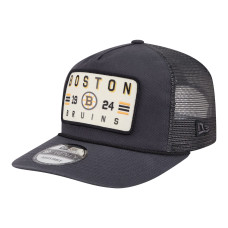 Бейсболка Boston Bruins New Era Charcoal Washed Patch 19TWENTY Trucker