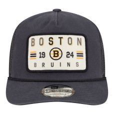 Бейсболка Boston Bruins New Era Charcoal Washed Patch 19TWENTY Trucker