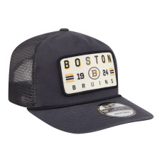 Бейсболка Boston Bruins New Era Charcoal Washed Patch 19TWENTY Trucker