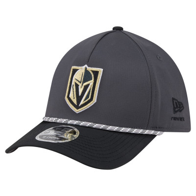 Бейсболка Vegas Golden Knights New Era Charcoal/Black 39THIRTY Two-Tone Featherweight M-Crown